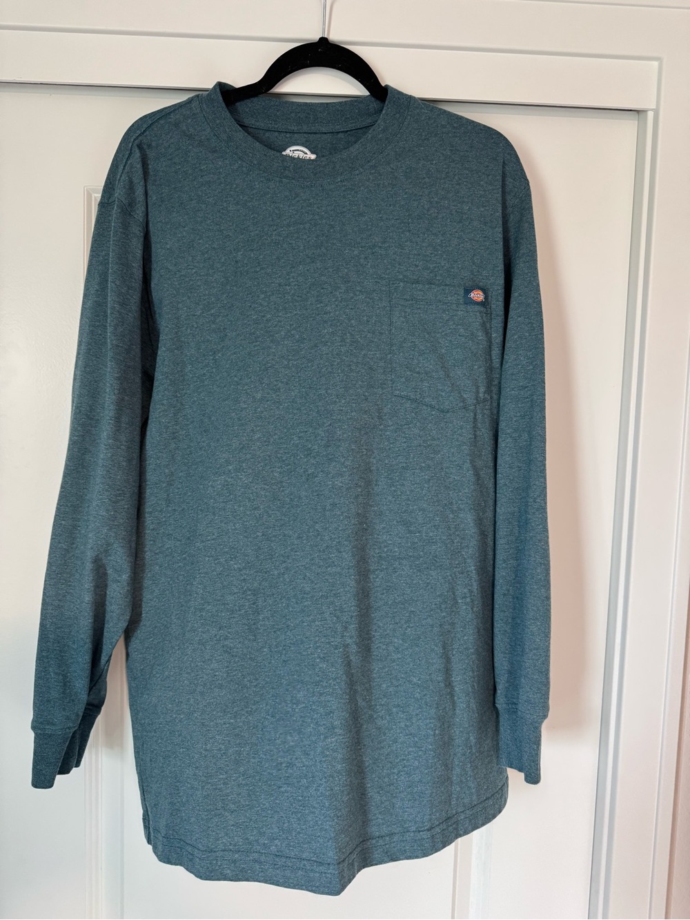 Dickies Men's Teal Long Sleeve Pocket Tee